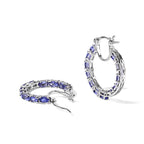 D'Joy Tansanit Ohrringe 925 Silber Rhodiniert ca. 6,02 ct.