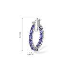 D'Joy Tansanit Ohrringe 925 Silber Rhodiniert ca. 6,02 ct.