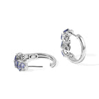 D'Joy Tansanit, Moissanit Ohrringe 925 Silber Rhodiniert ca. 2,59 ct.