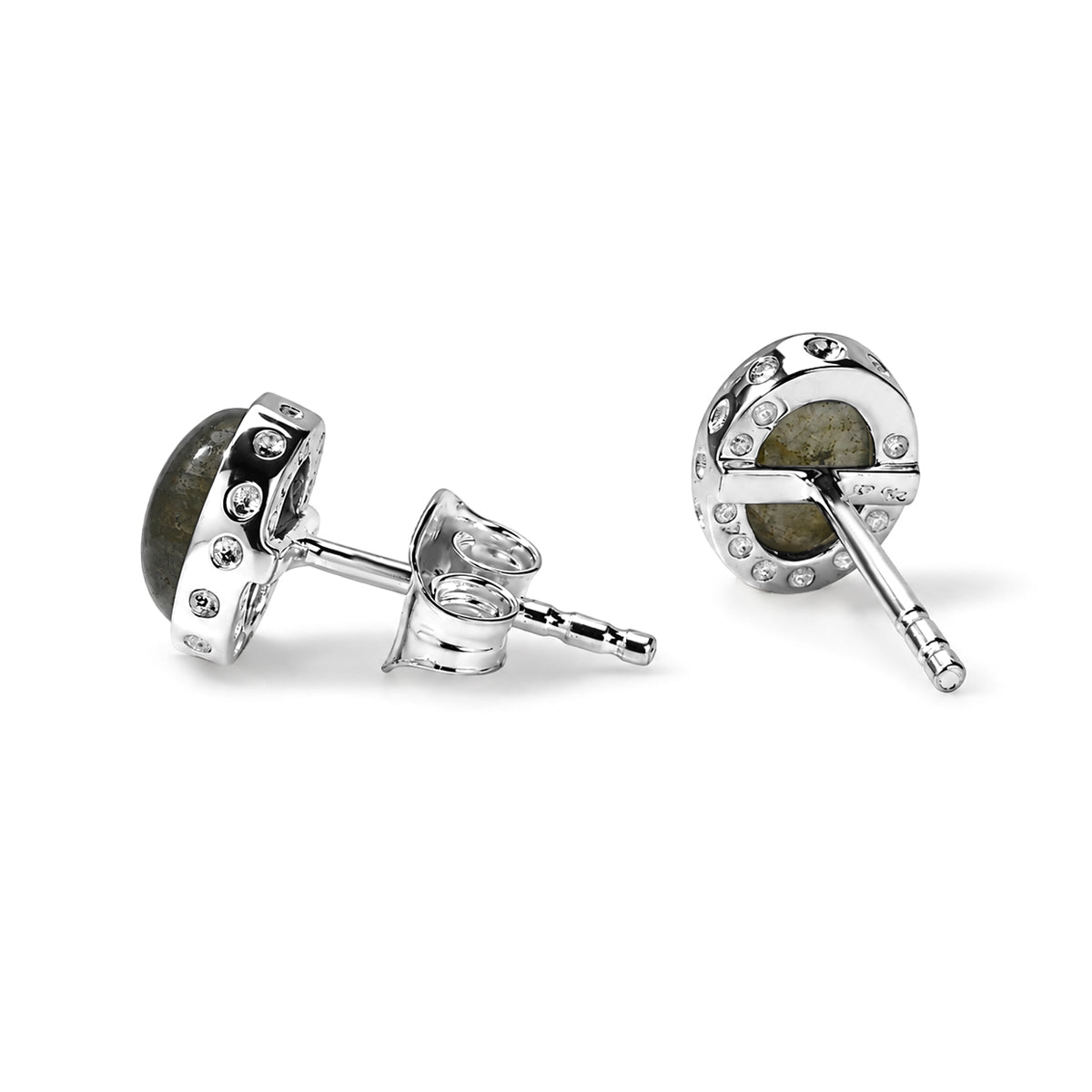 D'Joy AAA Labradorit Ohrringe 925 Silber ca. 1,84 ct.