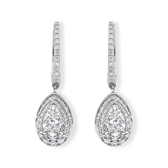 LUXURIANT DIAMOND - Lab Grown Diamant SI-GH Ohrringe 925 Silber 750 Gelbgold vermeil (10-15 Werktage Lieferzeit) ca. 2,42 ct.