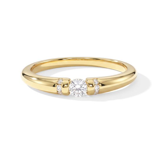 LUXURIANT DIAMOND - Lab Grown Diamant SI-GH Ring 925 Silber Rhodiniert (Größe 19.00) ca. 0,27 ct