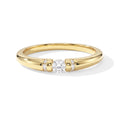 LUXURIANT DIAMOND - Lab Grown Diamant SI-GH Ring 925 Silber 750 Gelbgold vermeil (Größe 18.00) ca. 0,27 ct