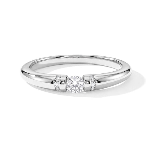 LUXURIANT DIAMOND - Lab Grown Diamant SI-GH Ring 925 Silber Rhodiniert (Größe 19.00) ca. 0,27 ct