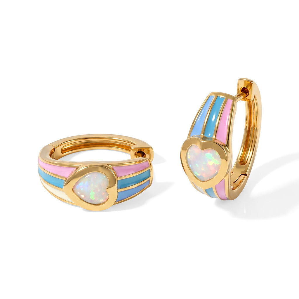 EVER TRUE AAA Natürlicher, äthiopischer Welo Opal Ohrringe Reine Bronze (10-15 Werktage Lieferzeit) ca. 1,10 ct.