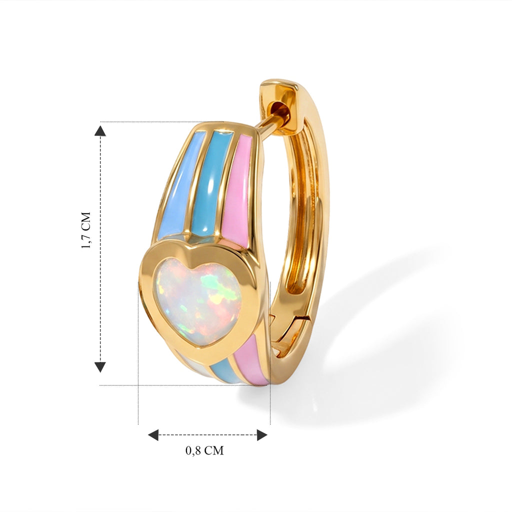 EVER TRUE AAA Natürlicher, äthiopischer Welo Opal Ohrringe Reine Bronze (10-15 Werktage Lieferzeit) ca. 1,10 ct.