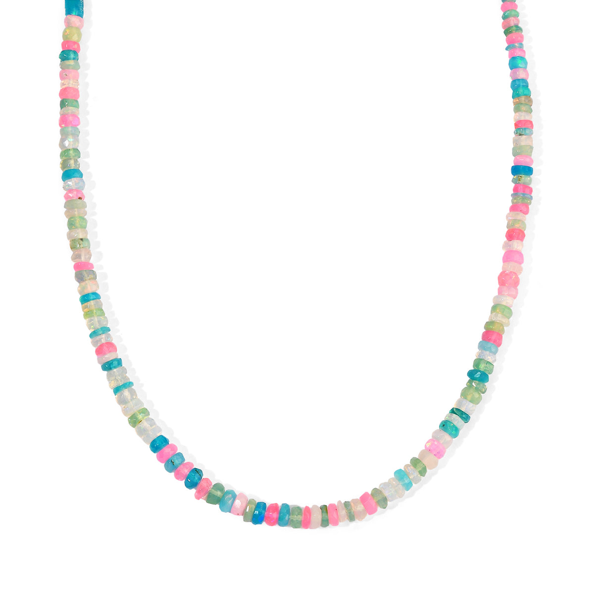 D'Joy AA Mehrfarbig Opal Halskette ca. 45 cm 925 Silber Rhodiniert ca. 35,00 ct.