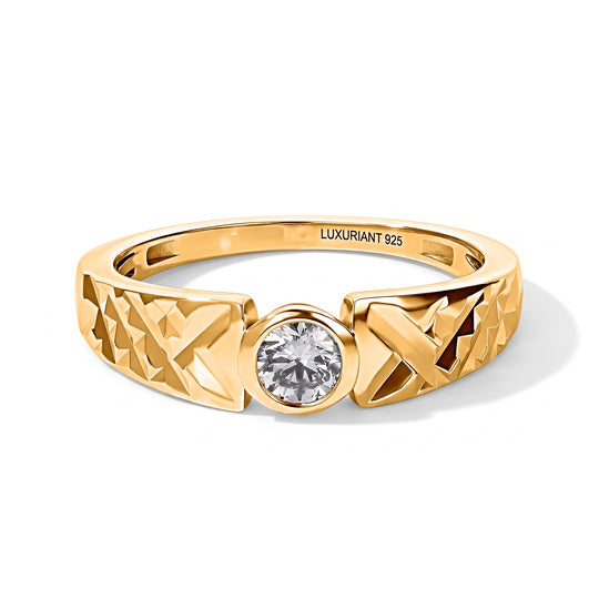 LUXURIANT DIAMOND - Lab Grown Diamant SI-GH Ring 925 Silber 750 Roségold vermeil (Größe 18.00) (10-15 Werktage Lieferzeit) ca. 0,36 ct