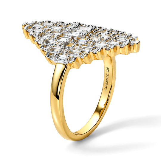 LUXURIANT DIAMOND - Lab Grown Diamant SI-GH Ring 925 Silber Rhodiniert (Größe 21.00) (10-15 Werktage Lieferzeit) ca. 1,01 ct