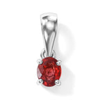 D'Joy AAA Roter Saphir Anhänger 925 Silber Rhodiniert ca. 0,42 ct.