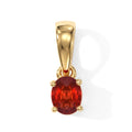 D'Joy AAA Roter Saphir Anhänger 925 Silber 750 Gelbgold vermeil ca. 0,42 ct.
