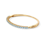 EVER TRUE AA Blauer Apatit Armreif ca. 19 cm Reine Bronze ca. 4,05 ct.
