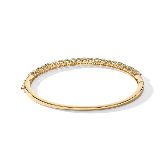 EVER TRUE AA Blauer Apatit Armreif ca. 19 cm Reine Bronze ca. 4,04 ct.