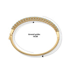 EVER TRUE AA Blauer Apatit Armreif ca. 19 cm Reine Bronze ca. 4,05 ct.