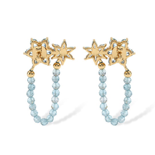 EVER TRUE Blauer Apatit Ohrringe Reine Bronze ca.8,76 ct.