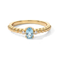 EVER TRUE AA Blauer Apatit, Weißer Diamant Ring Reine Bronze (Größe 17.00) ca. 0,48 ct