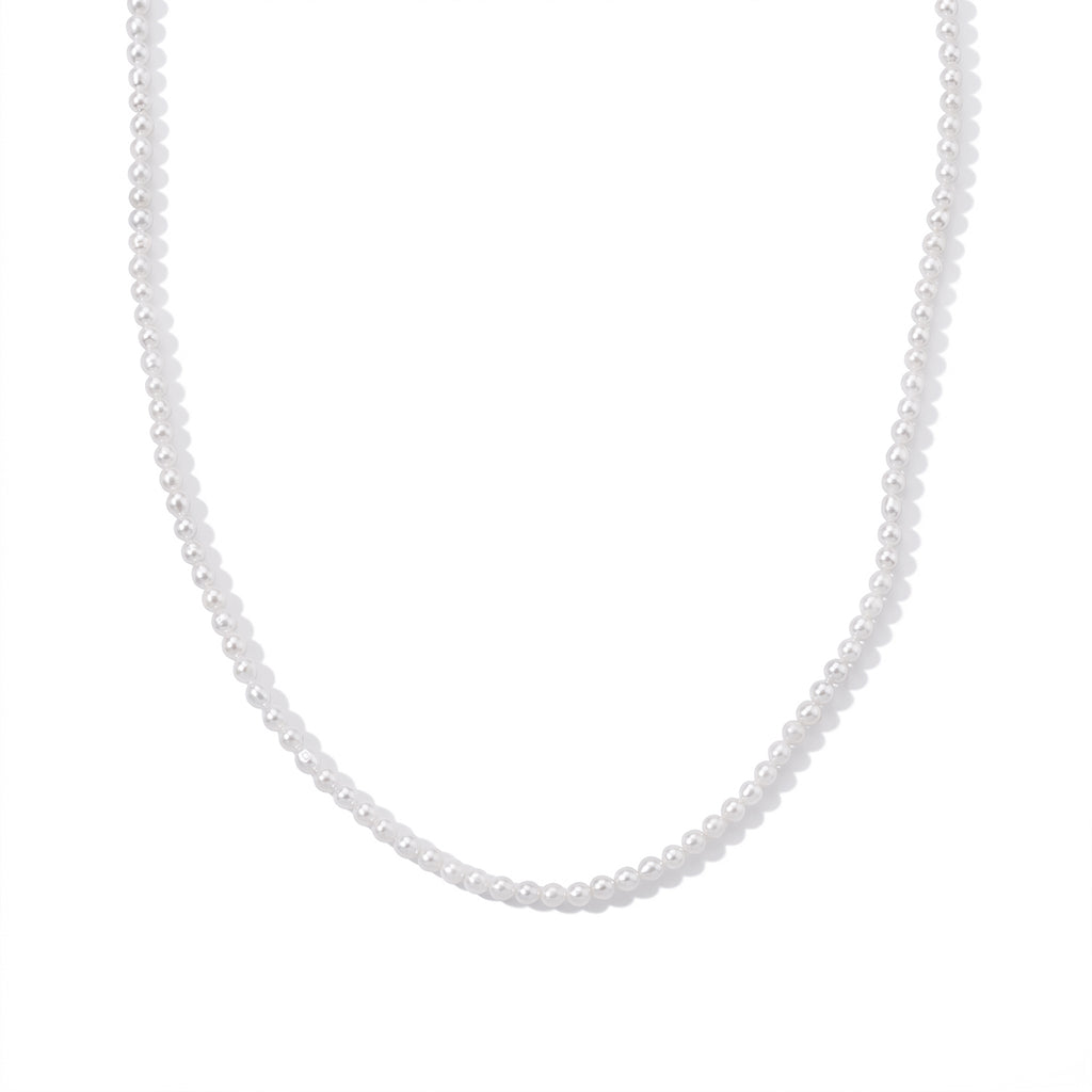 Süßwasser Seed Perle (3-4 mm) Halskette ca. 45 cm 316L Edelstahl 49.90 ct