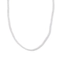 Süßwasser Seed Perle (3-4 mm) Halskette ca. 45 cm 316L Edelstahl 49.90 ct