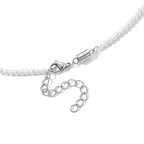 Süßwasser Perlen (2-3 mm) Mondlicht-Sinfonie Halskette ca. 45 cm 316L Edelstahl