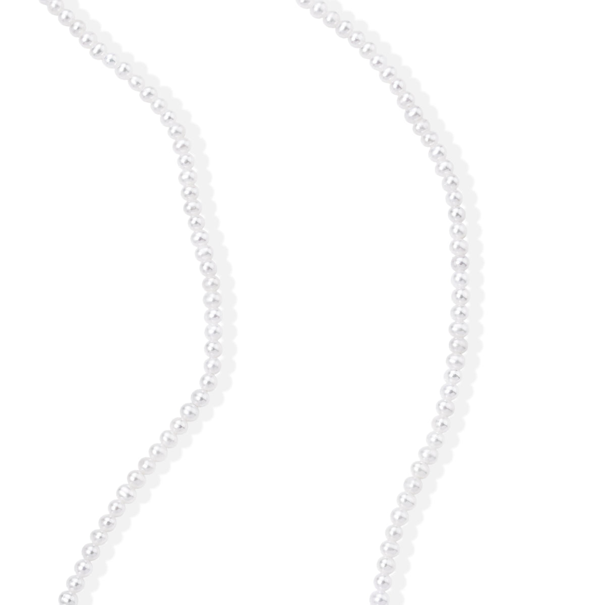 Süßwasser Perlen (2-3 mm) Mondlicht-Sinfonie Halskette ca. 45 cm 316L Edelstahl