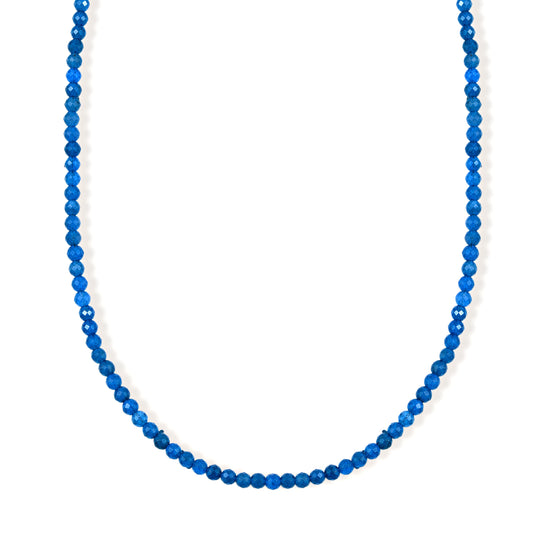 Neon Apatit Halskette ca. 45 cm 316L Edelstahl ca.
