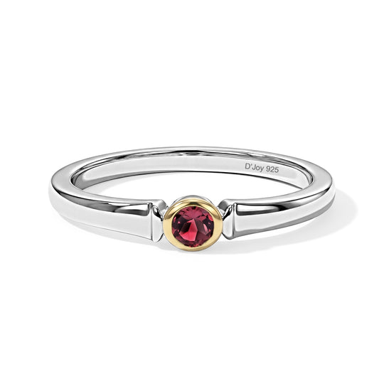 D'Joy Kagem Sambischer Smaragd Ring 925 Silber Platiniert und vergoldet (Größe 17.00) ca. 0,11 ct