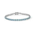 D'Joy AA Blauer Apatit Armband ca. 20 cm 925 Silber Rhodiniert ca. 10,59 ct.