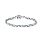 D'Joy AA Blauer Apatit Armband ca. 19 cm 925 Silber Rhodiniert ca. 9,97 ct.