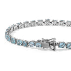 D'Joy AA Blauer Apatit Armband ca. 19 cm 925 Silber Rhodiniert ca. 9,97 ct.