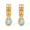 EVER TRUE AA Natürlicher, äthiopischer Welo Opal Ohrringe Reine Bronze ca. 1,27 ct.