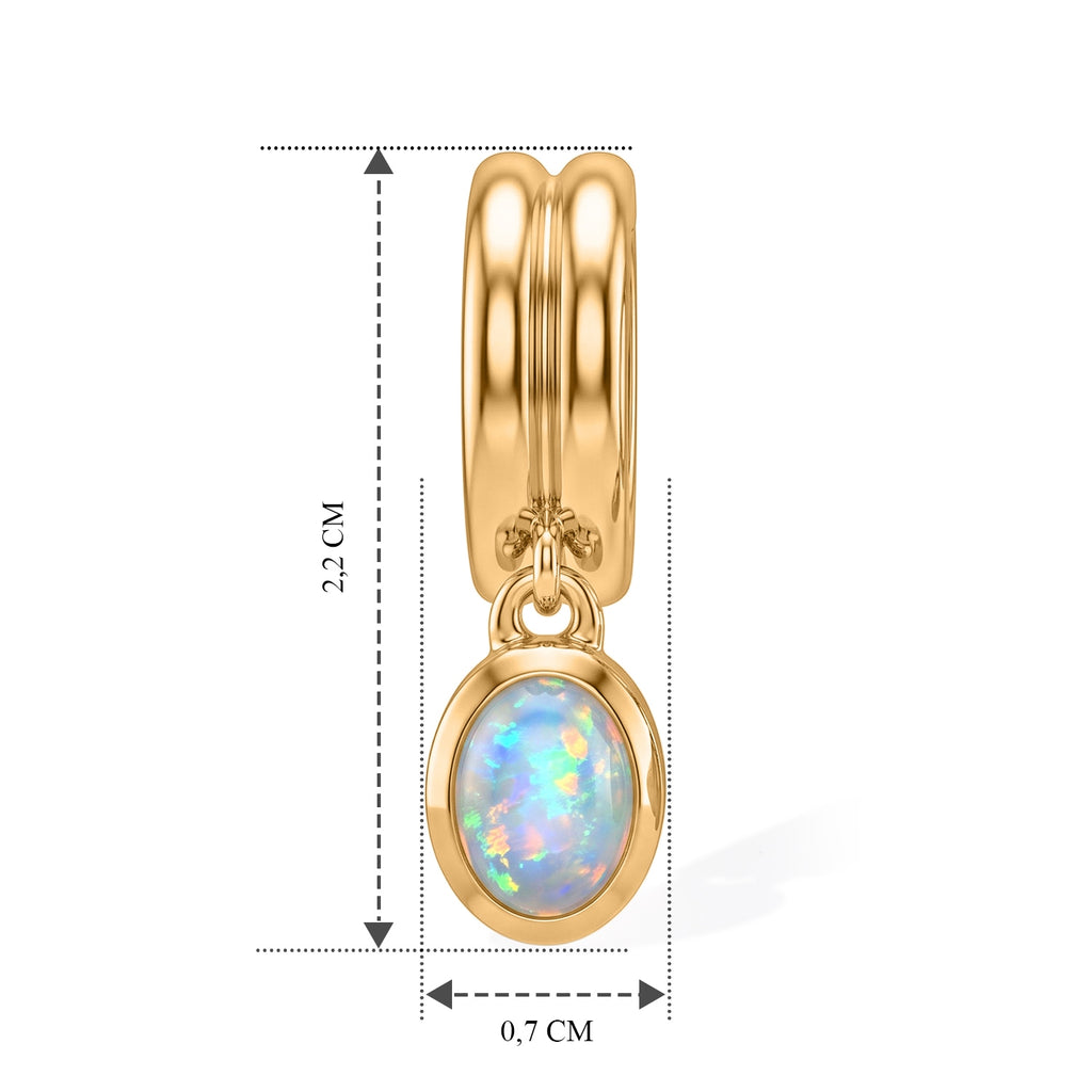 EVER TRUE AA Natürlicher, äthiopischer Welo Opal Ohrringe Reine Bronze ca. 1,27 ct.