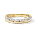 LUXURIANT DIAMOND - Lab Grown Diamant SI-GH Ring 925 Silber 750 Gelbgold vermeil (Größe 18.00) ca. 0,33 ct