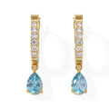 EVER TRUE Blauer Apatit, Weißer Zirkon Ohrringe Nickelfreies Messing ca. 2,04 ct.