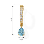 EVER TRUE Blauer Apatit, Weißer Zirkon Ohrringe Nickelfreies Messing ca. 2,04 ct.