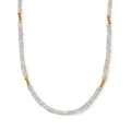 D'Joy Natürlicher, äthiopischer Welo Opal Halskette ca. 45 cm 925 Silber 750 Gelbgold vermeil ca. 30,00 ct.