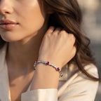 EVER TRUE Mosambik Granat Armband ca. 18 cm 316L Edelstahl ca. 7,97 ct.