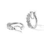 D'Joy Moissanit Ohrringe 925 Silber Rhodiniert ca. 6,99 ct.