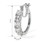 D'Joy Moissanit Ohrringe 925 Silber Rhodiniert ca. 6,99 ct.