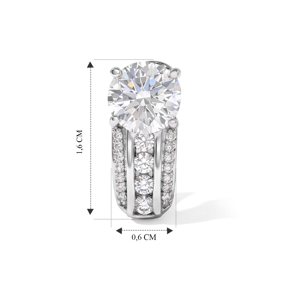 D'Joy Moissanit Ohrringe 925 Silber Rhodiniert ca. 2,78 ct.