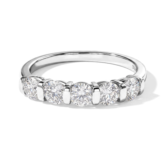D'Joy Moissanit Ring 925 Silber Platiniert (Größe 20.00) ca. 1,17 ct