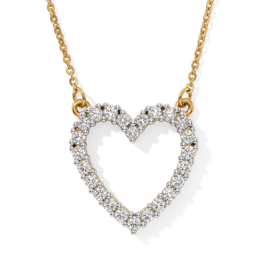 LUXURIANT DIAMOND - Lab Grown Diamant SGL zertifiziert SI-GH Halskette  (10-15 Werktage Lieferzeit) ca. 50 cm 925 Silber 750 Roségold vermeil ca. 0.50 ct