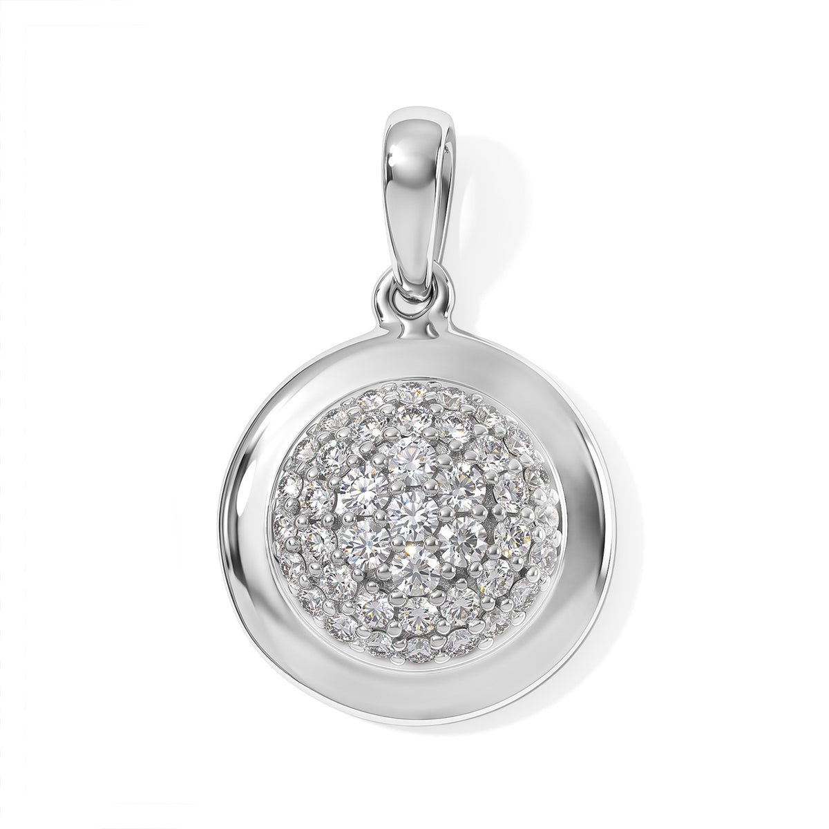 D'Joy Moissanit Anhänger 925 Silber Rhodiniert ca. 0,51 ct.