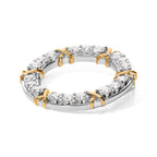 D'Joy Moissanit Anhänger 925 Silber Rhodiniert und 750 Gelbgold Vermeil ca. 1,85 ct.
