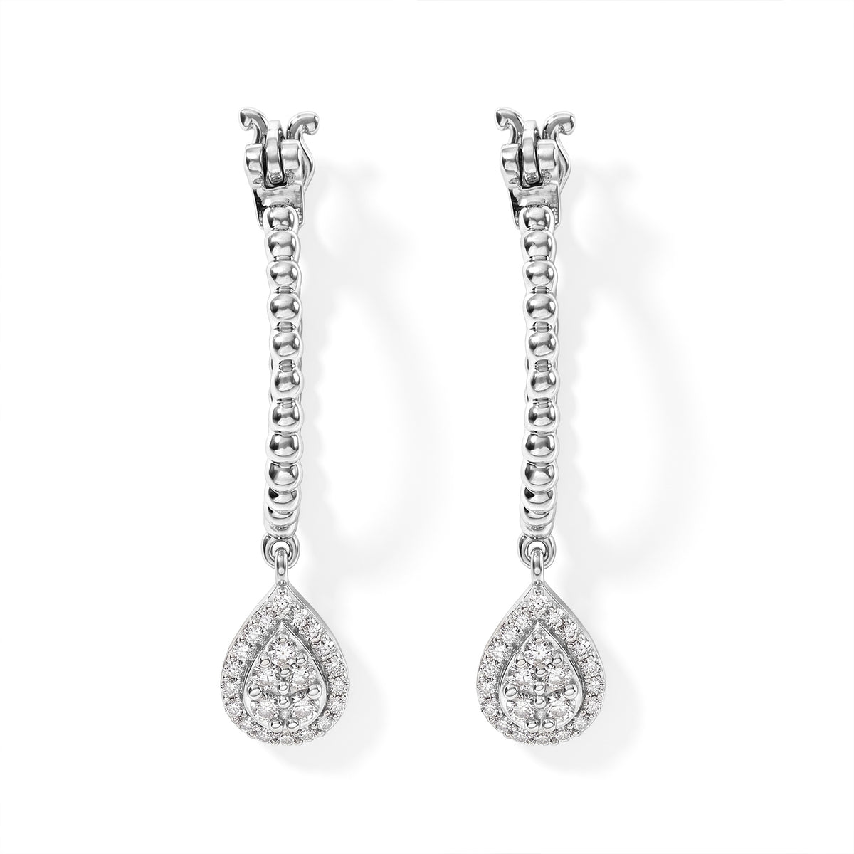 D'Joy Moissanit Ohrringe 925 Silber Rhodiniert ca. 0,55 ct.