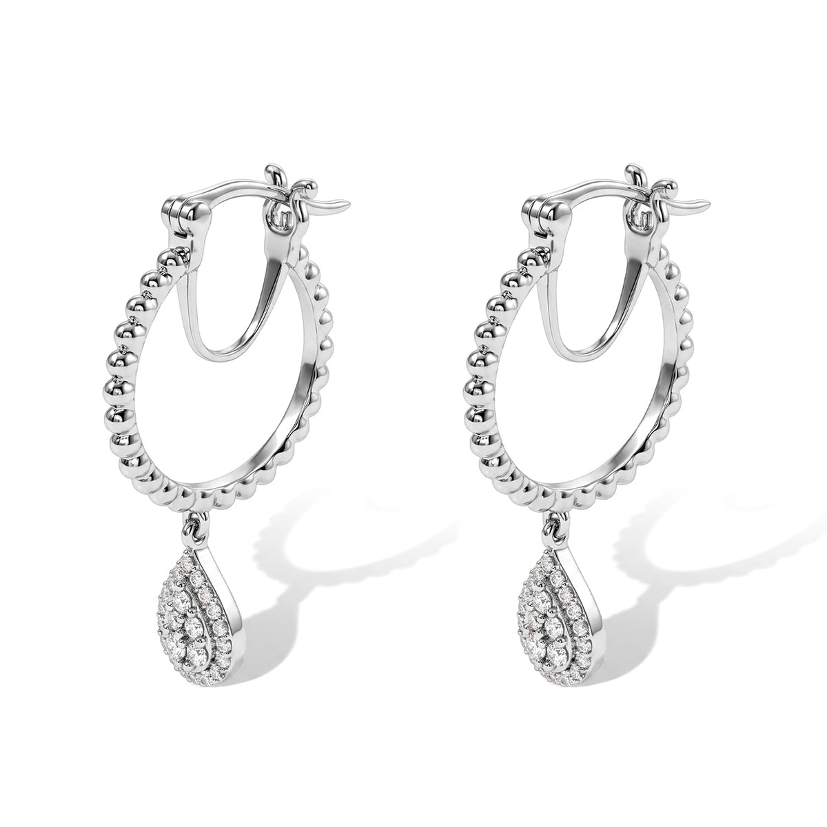 D'Joy Moissanit Ohrringe 925 Silber Rhodiniert ca. 0,55 ct.