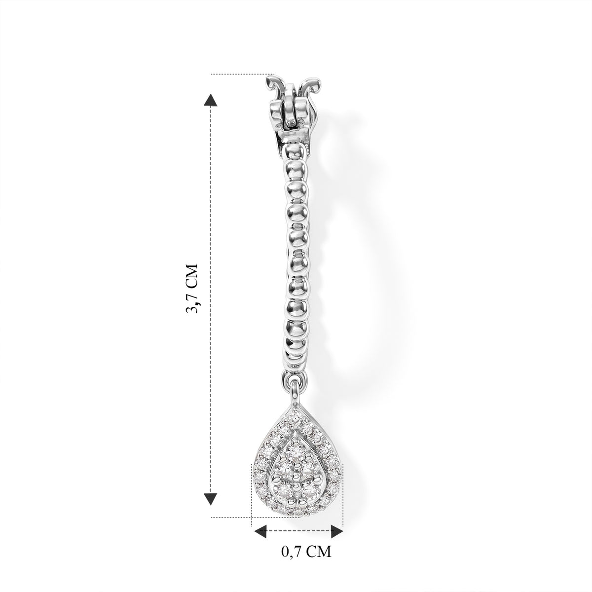 D'Joy Moissanit Ohrringe 925 Silber Rhodiniert ca. 0,55 ct.