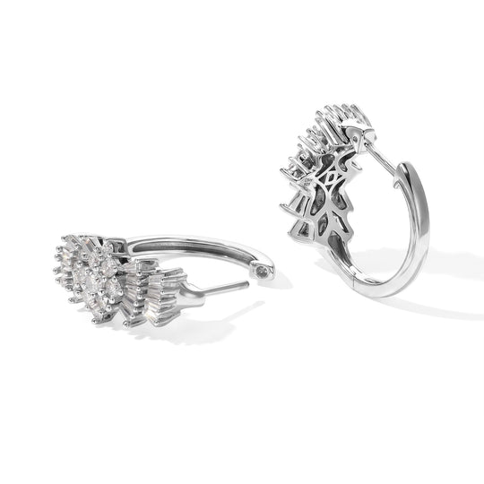 D'Joy Moissanit Ohrringe 925 Silber Rhodiniert ca. 1,94 ct.