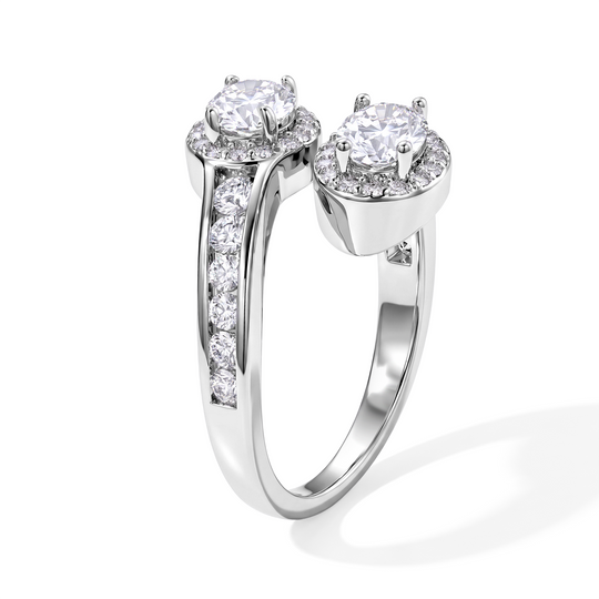 EVER TRUE Weißer Zirkonia Ring Nickelfreies Messing Rhodiniert (Größe 16.00)