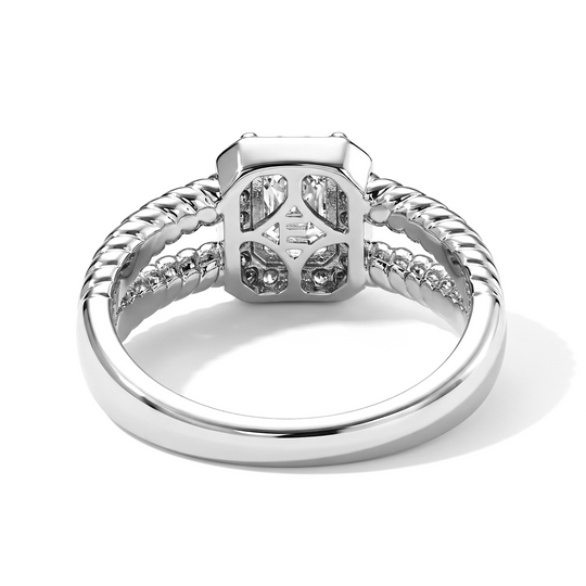EVER TRUE Weißer Zirkonia Ring Nickelfreies Messing Rhodiniert (Größe 16.00)