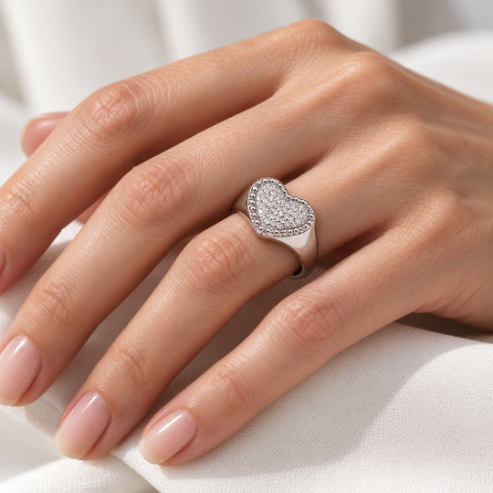 EVER TRUE Weißer Zirkonia Ring Nickelfreies Messing Rhodiniert (Größe 16.00)